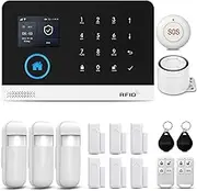 PGST WiFi 4G Wireless Home Burglar Security Alarm System Kits, Tuya Smartlife APP, Amazon Alexa, with PIR Motion Sensor, Wireless DIY Smart Door/Window Alarm for Home Security