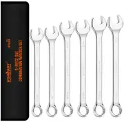 6Pc Extra Big Imperial Combination Spanner Ring Open Ended Combo Wrench Work