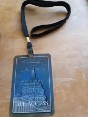 Nancy Pelosi Speaker of House Swearing In Lanyard Credential Trump Biden RARE DC
