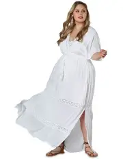 [The Poetic Gypsy] Floating Clouds Maxi Dress in White