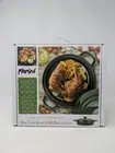 Parini Cast Iron Grill Pan 8” with Lid-Green-Enameled Cookware Heavy Duty NEW
