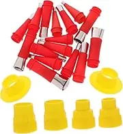 TEHAUX 22pcs Stainless Steel Caulking Nozzle Applicator Kit with Durable Base Precision Nozzles for Sealant Easy to Use Caulk Tool for Smooth Finish Reusable Repair