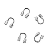 50Pcs Stainless Steel Clasps Crimp Beads Covers for Beading Cord Thread Bracelet
