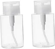 TOGEVAL 2Pcs Refillable Travel Storage Bottles Durable Leakproof Containers for Cleansing Water Makeup Remover and Nail Polish Remover for Toiletries the Go
