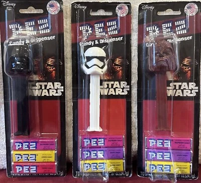 Disney Star Wars Darth Vader & Storm Trooper & Chewy Pez Candy Dispenser ~ NEW