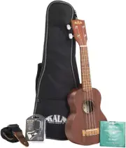 KA-15 Soprano Ukulele Bundle - Natural Mahogany
