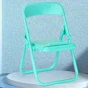 Htppzjr Green Mini Portable Cell Phone Stand Foldable Chair Shape Universal Candy Color Mobile Multi-Angle Cradle for Desk Phone Holder Telephone Stands