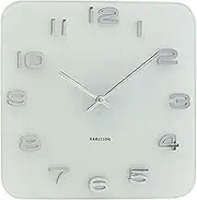 Present Time Karlsson Wall Clock Vintage Glass, White