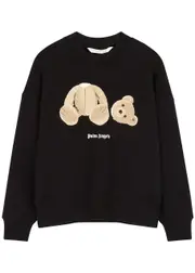 Palm Angels Bear-appliquéd Cotton Sweatshirt - Black - M M