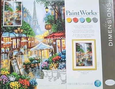 73-91741 Springtime in Paris Paint by Numbers Kit, 14'' x 20'