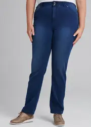 [Virtuelle] Taking Shape The Tall Luxe Looker Jean Size 16 in MID Blue, Denim - Plus Size Women's Denim & Jeans Mid Blue