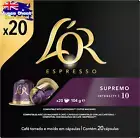 200x L'OR Espresso Supremo Coffee Capsules Pods Aluminium Nespresso Compatible