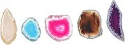 [SHINEOFI] Agate Slices Necklaces Necklace Making Kit Jewelry Clay-beads Necklace Charms Color Beads Pendant Agate Charms Gemstone Ornaments for Crafts Agate Pendants DIY Decor