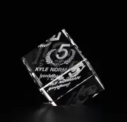 3D Crystal Jewel Cube & Light Base