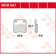 TRW Lucas Brake pad MCB647