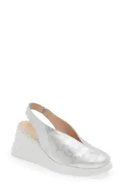 Wonders Platform Wedge Pump in Silver at Nordstrom, Size 9Us