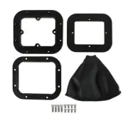 Hurst 115500HST Shifter Boot and Bezel - Rectangular - Black Finish