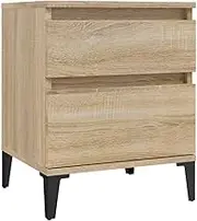 Nightstand wtih 2 Drawers, End Table Side Table Bedside Table Storage Cabinet for Bedroom, Living Room, Office, Sonoma Oak 40x35x50 cm