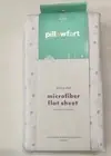 Pillowfort Micro Dot White with Beige Microfiber Flat Sheet Twin NEW