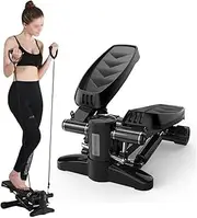 mini Fitness Machines Stepper 2 in 1, Aerobic Stepper for Stepper, Equipment for Step Instructor with Voltage Band LCD d