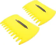 INOOMP Leaf Pusher Collecting Rake for Garden Small Yard Rakes for Leaves Double-Sided Sturdy Plastic for Easy Cleanup