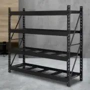 Heavy Duty Steel Storage Shelving Warehouse Garage Rack Organiser 4 Tier Black