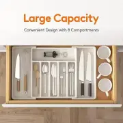 Expandable Cutlery Drawer Organizer, Adjustable Kitchen Utensil Tray Set, Compar