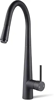 ACA International Kitchen Mixer Tap Sink Bar Faucet Taps Solid Brass Laundry Tap 360°Swivel Pull Out Spray Head Watermark WELS(Matt Black)