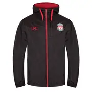 Liverpool FC Mens Jacket Shower Windbreaker OFFICIAL Football Gift Black Large