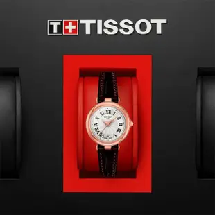 【TISSOT 天梭】官方授權 BELLISSIMA 羅馬石英女錶-26mm 送行動電源 畢業禮物(T1260103601300)
