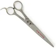 Dubl Duck Stainless Steel Small Pet Filipino Mercedes 88 Straight Shears with Large Finger Holes, 8-1/4-Inch