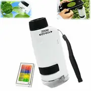 The Miniscope Kids Mini 120X Magnification Portable Handheld Pocket Magnifier for Nature Scientific Experiment Birthday Gifts for Kids White