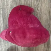 PEEPS Hot Pink Large Plush Chick 9x13x7.5 Inches Stitched Brown Eyes Button