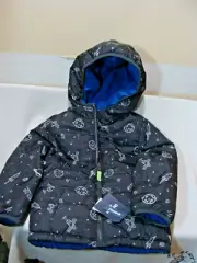 Osh Kosh B'gosh Reversible Jacket Outer Space Theme Size 4T I3