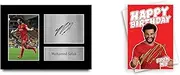 HWC Trading Mohamed Mo Salah Gifts Signed Autograph Print & Birthday Card Bundle for Liverpool Fans