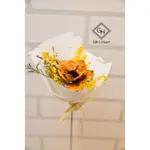 GIFT & HEART乾燥花束-韓式單支乾燥花束黃色清新