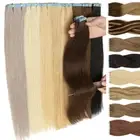Invisible Tape in Russian Remy Human Hair Extensions Skin Weft Blonde Thick 200G