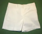 Ann Taylor Metro Womens Shorts, Cotton Blend Compression, White, Size 4, NEW