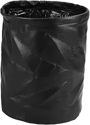 Alipis 1Pc Car Backseat Organizer Storage Bag for Car Washable Trash Bin with Stylish Design Fits All Vehicles for Debris and Rubbish Disposal Black