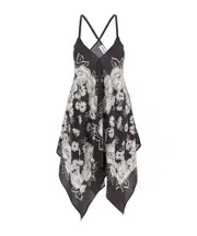 P.A.R.O.S.H. Floral Print V-Neck Dress M MultiColour