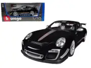 1/18 Bburago Porsche 911 GT3 RS 4.0 & Stripes Diecast Model Car Black 18-11036