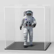 HEMYLU Acrylic Display Case, Super Clear Displaying Box with Matt Base and Li...