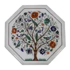 12" Marble Corner / Side Table Handicraft pietra dura inlay art Home Decor
