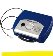 Small Blue Safe with Digital Keypad, Lock Box for Dorm or Travel can Store Mo...