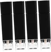 Baluue 4pcs Transparent Lip Gloss Tubes Refillable Containers for Women Compact Lightweight Easy to Fill Durable Plastic for Makeup Bags
