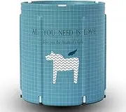 Folding Tub Bath Barrel Adult Portable No Inflatable Bath Tub Super-Thick PVC Cylindrical Inflatable Plastic Bathtub,B
