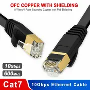 CAT 7 RJ45 10Gbps Ethernet Network LAN Cable Cord Flat Shielded Patch 3M to 20M