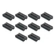 40pcs DIP IC Chip Socket Adapter Flat Pin 16P 2.54mm Pitch IC Socket 7.5mm