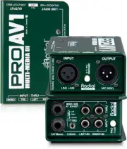 Passive 1 channel multimedia DI with RCA, 3.5mm, XLR, 1/4" connectors