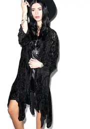 Gold Dust-er Beaded Crinkle Jacket